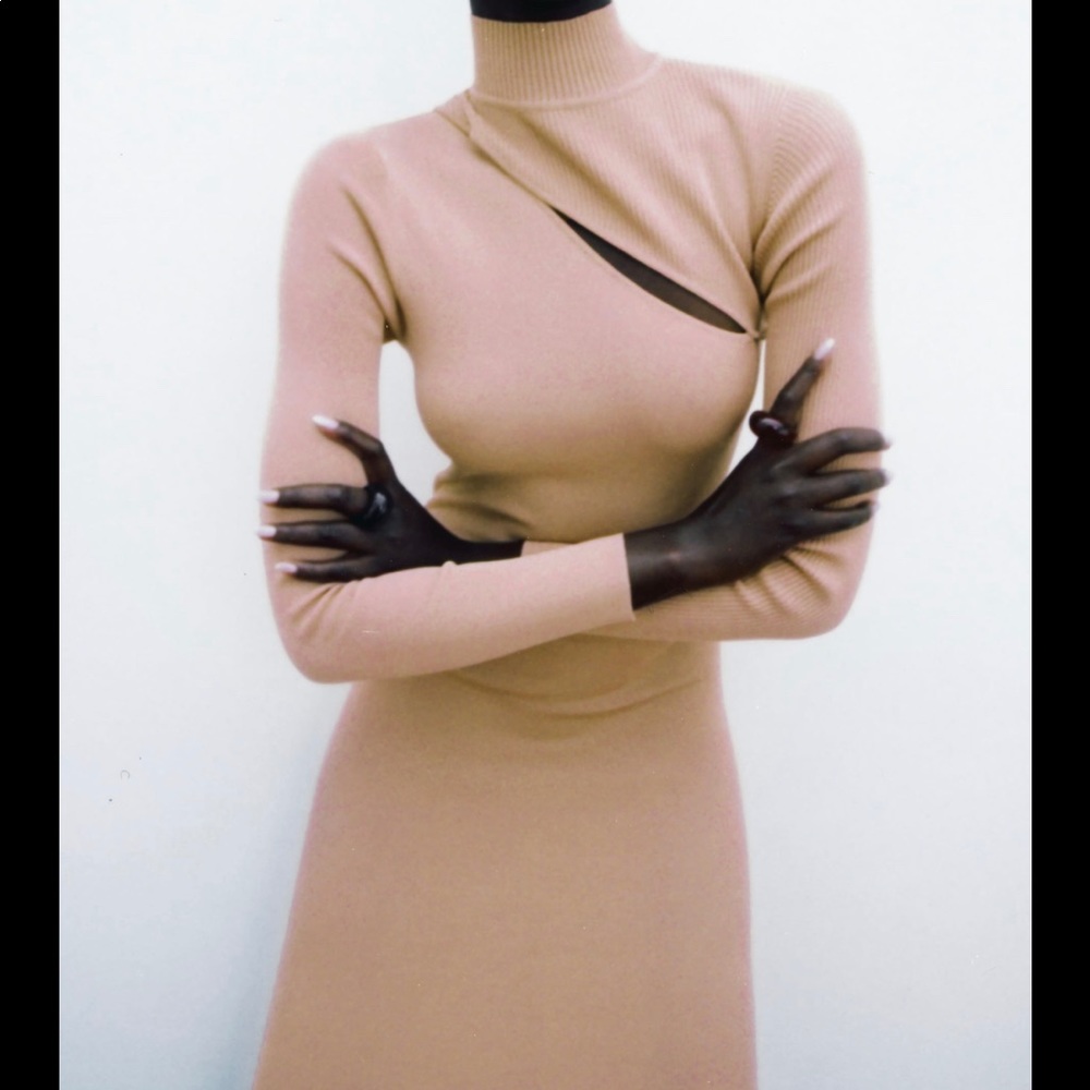 ZARA CUT OUT KNIT DRESS - Picture 6 of 13
